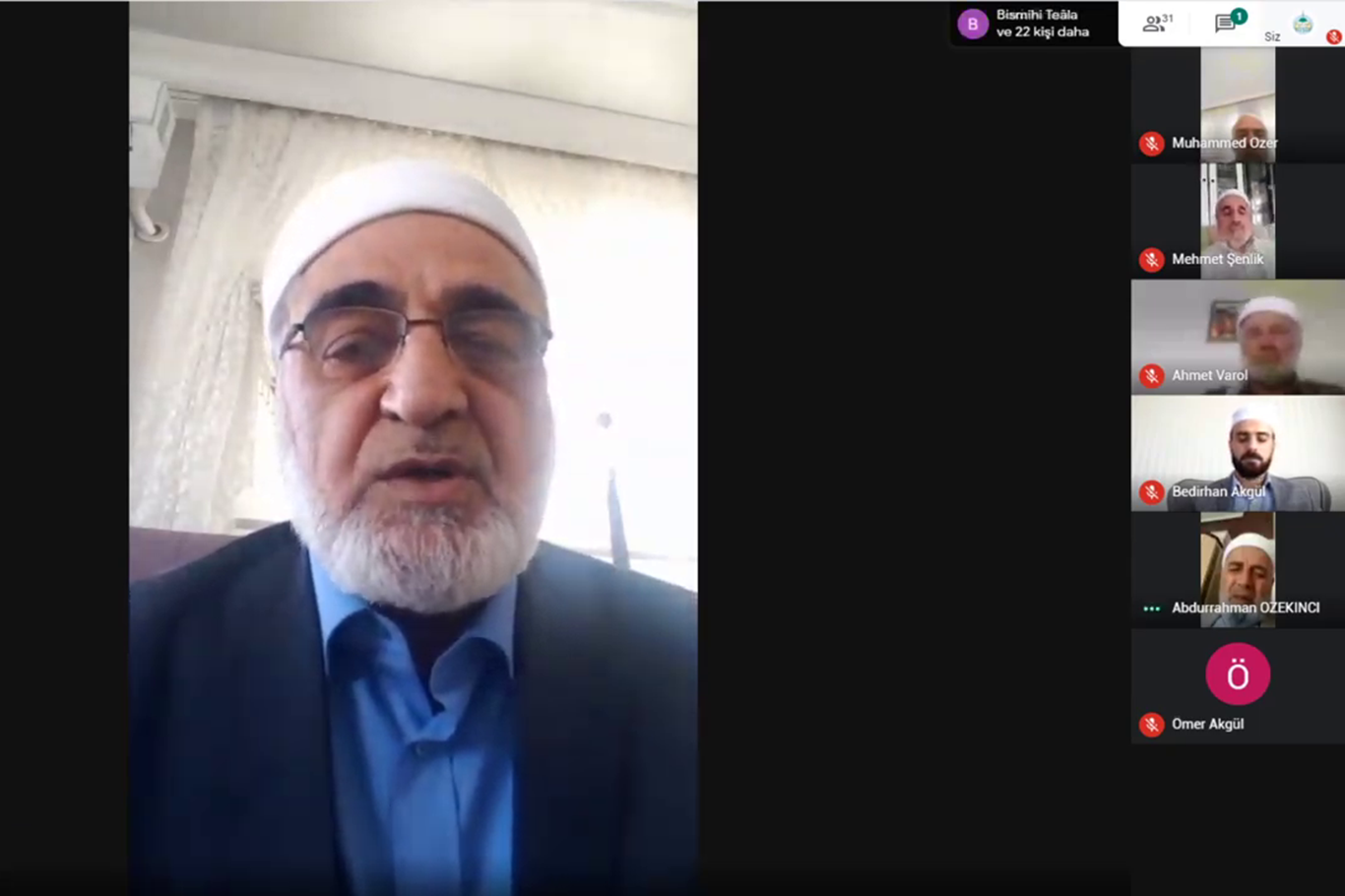 İTTİHADUL ULEMA video konferans aracılığıyla üyeleriyle bayramlaştı